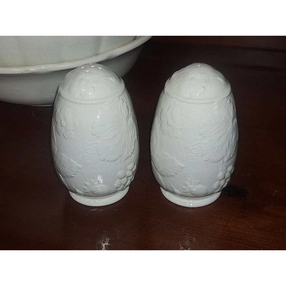 Ironstone salt and pepper shakers